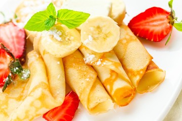 Crepe, Pancake, Cake.