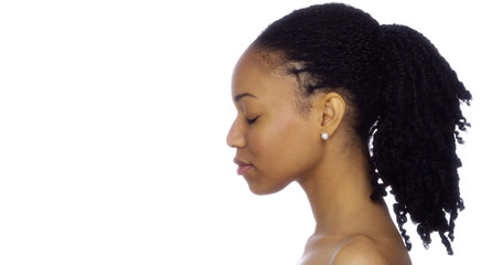 Fototapeta na wymiar Profile of black woman