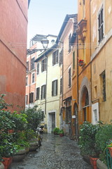 Fototapeta na wymiar Trastevere district of Rome, Italy