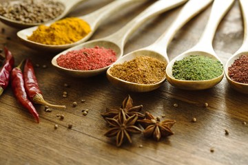 Seasoning, spices, pepper.