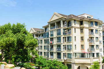 Fototapeta premium apartment building in suburban area