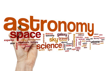 Astronomy word cloud concept