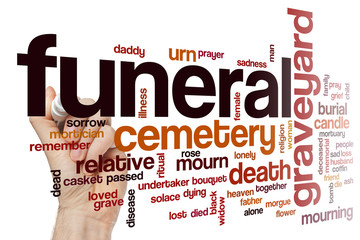 Funeral word cloud