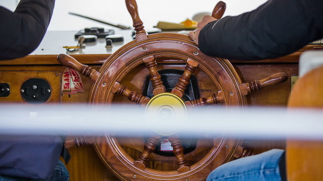 Ship retro steering wheel