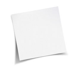 White blank sticky note paper 