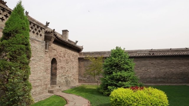 beautiful chinese courtyard at the ancient city of pingyao china