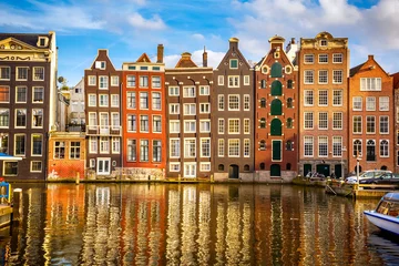 Foto op Canvas Oude gebouwen in Amsterdam © sborisov