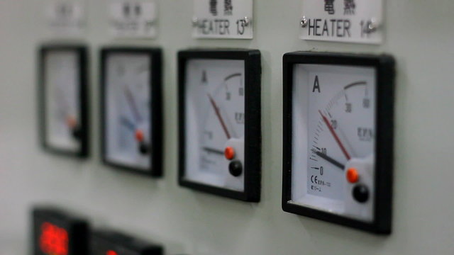 Electric counter metering on industry panel