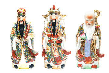 Three Chinese lucky gods
