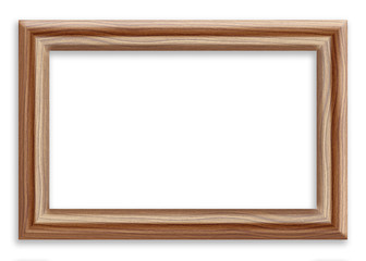 Wood frame isolated on white