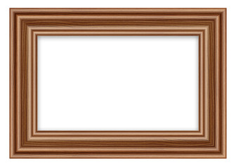 Wood frame isolated on white