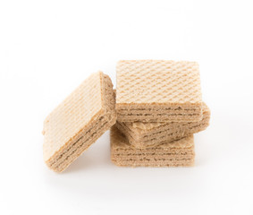 coffee wafer on white background