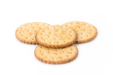 marie sesame biscuit on white background