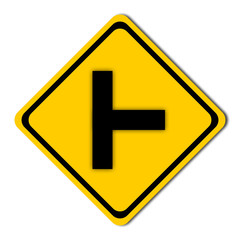 Warning Side Road sign