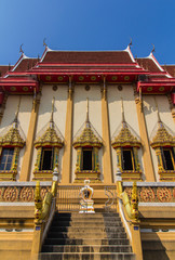 Naklejka premium Pattern the Church in Thailand temple in Thailand.