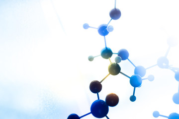 Molecule molecular DNA in a science lab test