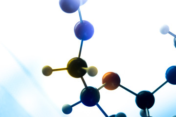 Molecule molecular DNA in a science lab test