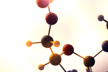 Molecule molecular DNA in a science lab test