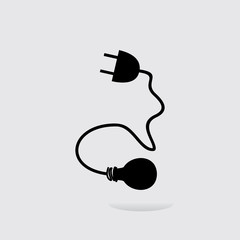 bulb with cable pin vector 