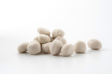 skewers of pork balls or pork meatballs