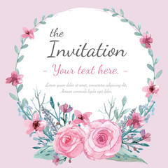 Flower Invitation Card