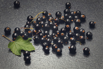 Blackcurrant on stone table