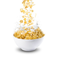Corn Flakes and Milk Splash
