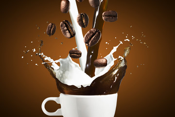Coffee And Milk Splash