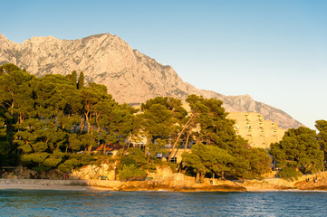 Mountains in Makarska Riviera, Croatia. 