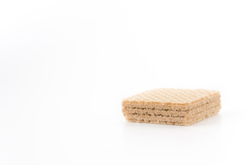 coffee wafer on white background
