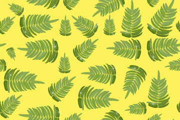 Fern leave vector,seamless pattern background