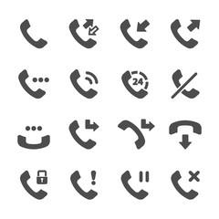 telephone call icon set, vector eps10