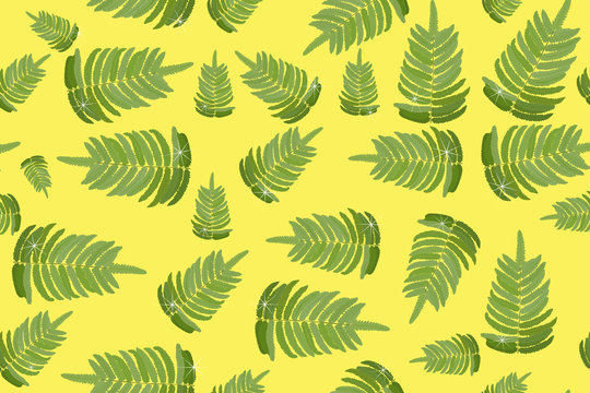 Fern leave vector,seamless pattern background