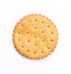 marie sesame biscuit on white background
