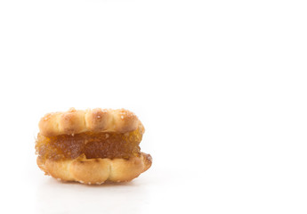 coconut biscuit with pineapple jam
