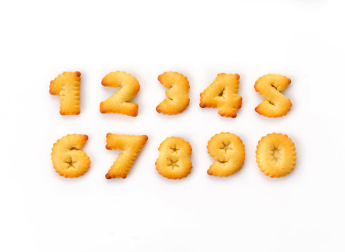number by a b c biscuit