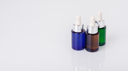 Bottles of aromatic essential oils