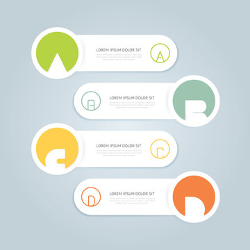 Modern Design Minimal style infographic template with alphabet /