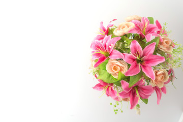 bouquet flowers isolated on white background