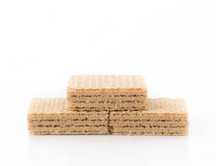 coffee wafer on white background