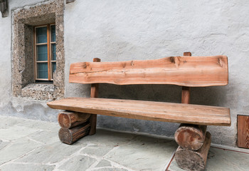 old wooden bench