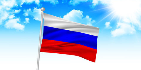 ロシア　 国旗　背景