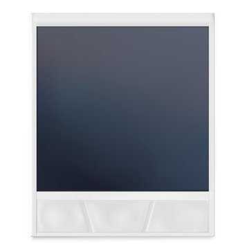 Realistic photo frame isolated on white background. Vector illustration