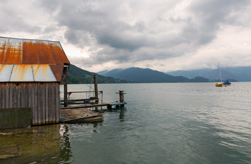 Obraz premium Pier on Lake Mondsee