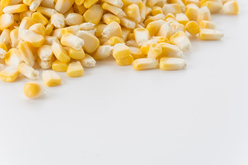 Canned Corn on white background