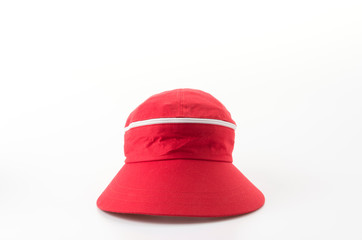 Fototapeta premium red hat on white background