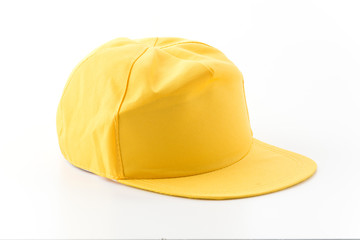 yellow cap on white background