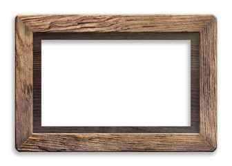 Wood frame isolated on white