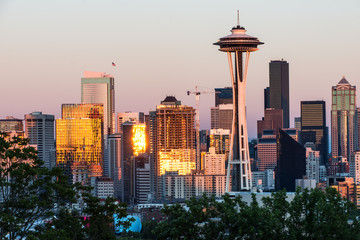 Seattle in the Evening with Space Needle