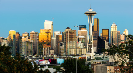 Seattle in the Evening with Space Needle